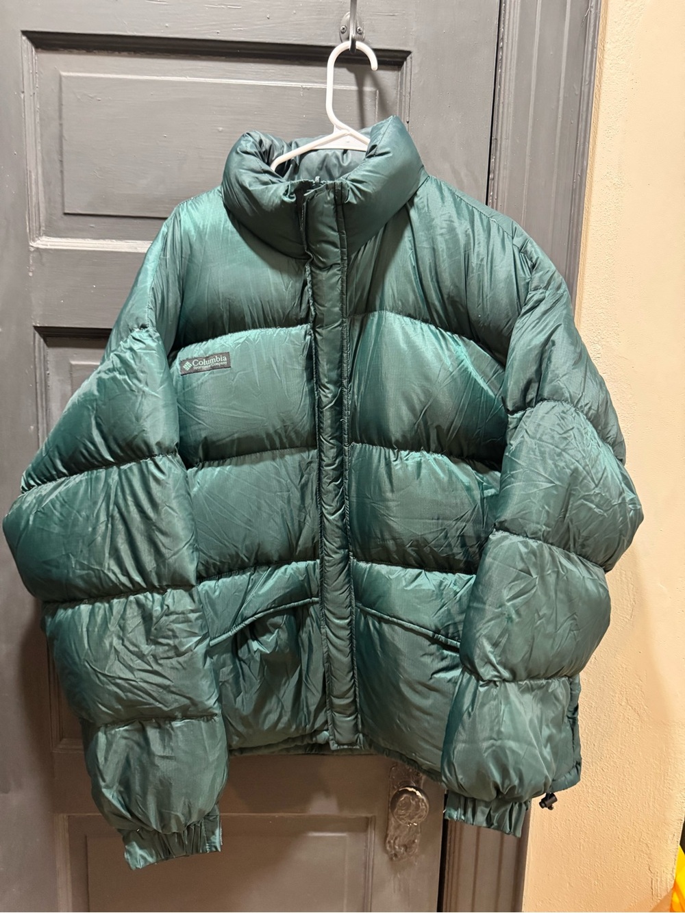 90s vintage Columbia men’s XL hunter green colorway bubble coat excellent cond